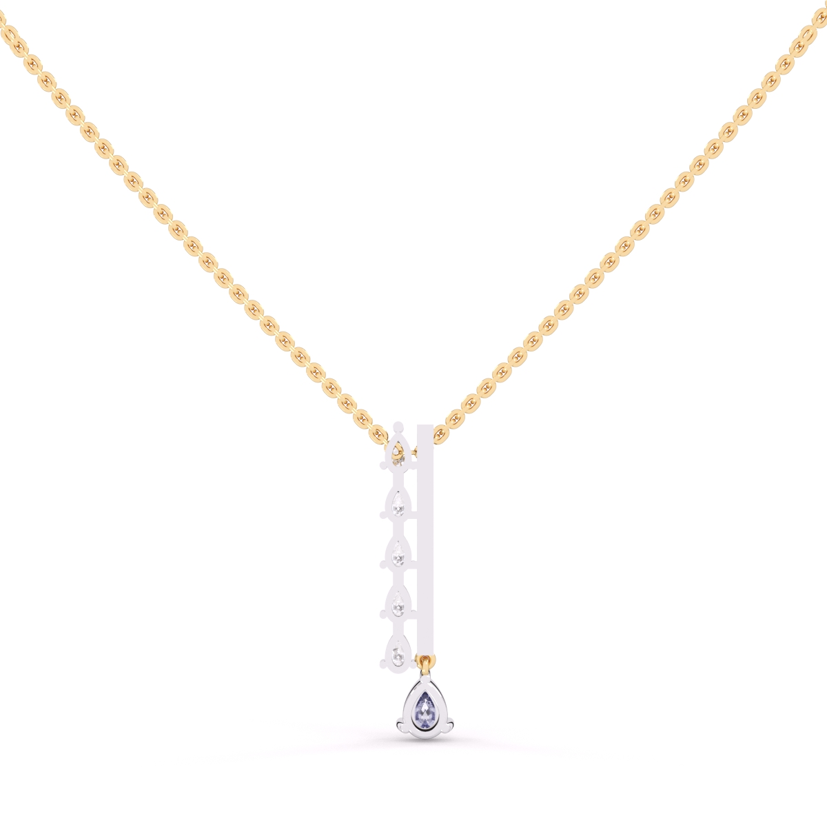 Twilight Row Lab Diamond larait Necklace
